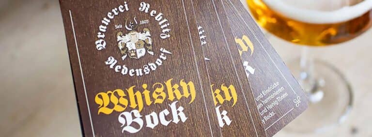 Whiskybock der Brauerei Reblitz in Nedensdorf