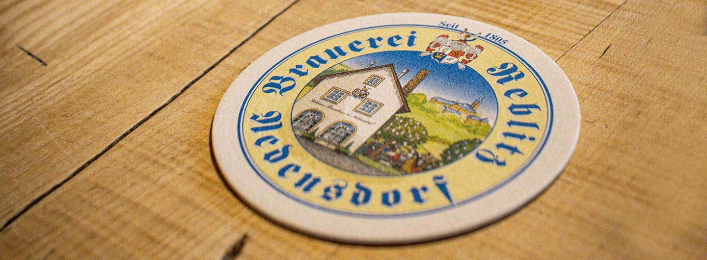 Bierdeckel der Brauerei Reblitz. Kontakt: Brauereigasthof Reblitz, Am Mahlberg 1 in Nedensdorf